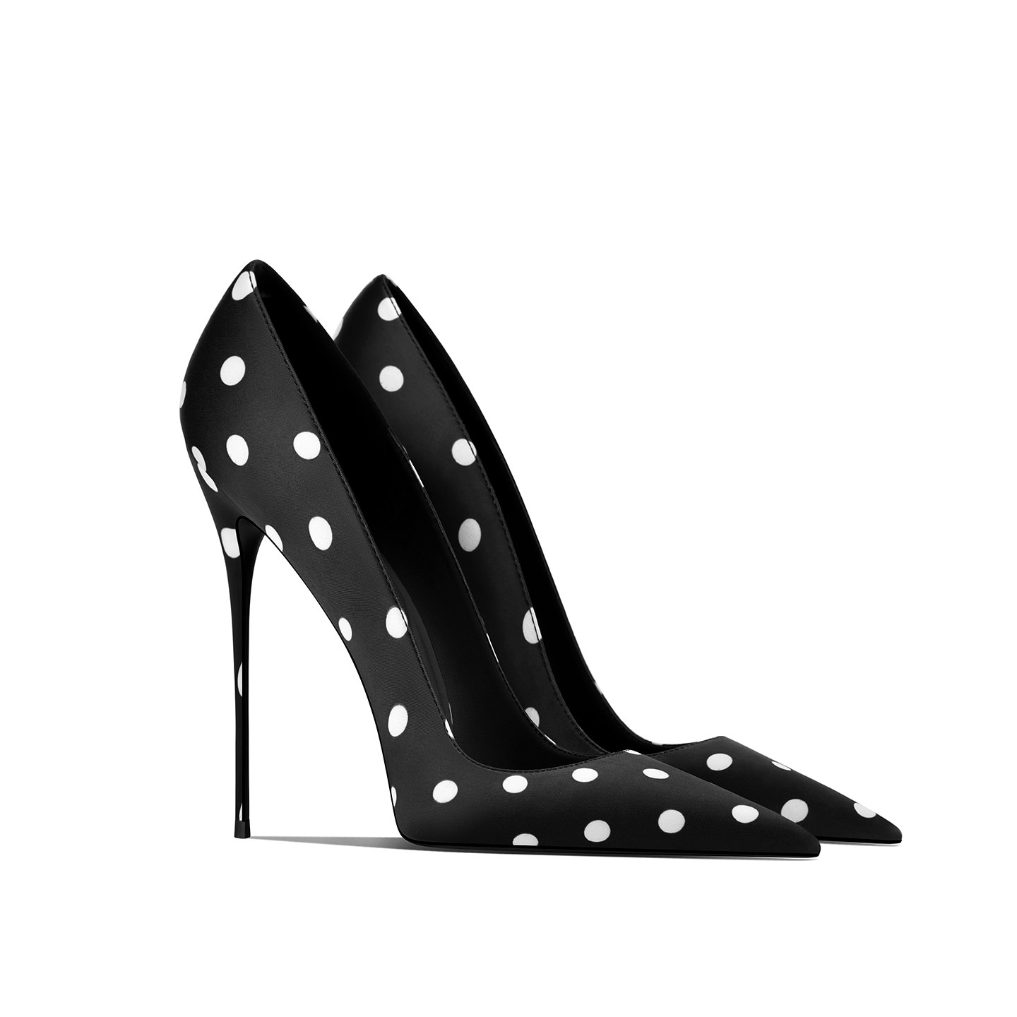 Slingback Pumps Women - Neue Modische Luxuriöse Seiden-Polka-Dot-Schuhe im Queen-Stil,