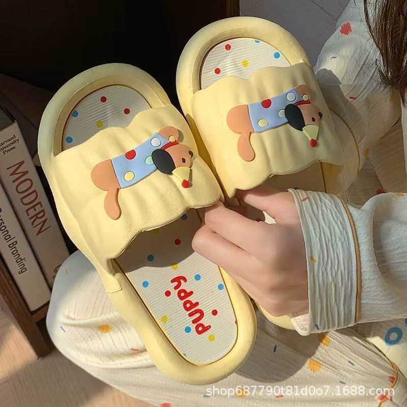 Women'S Shoes For Flat Feet - Cartoon-Hotdog-Hausschuhe für Damen, weiche, rutschfeste Indoor-Outdoor-Sommersandalen,