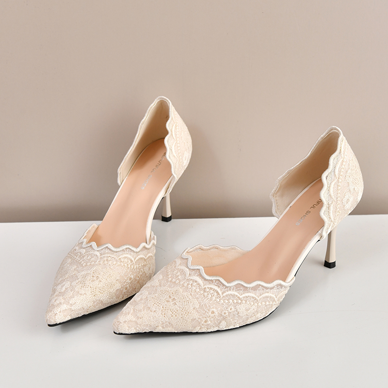 Slingback Pumps Women - Spitze High Heels mit Spitze für