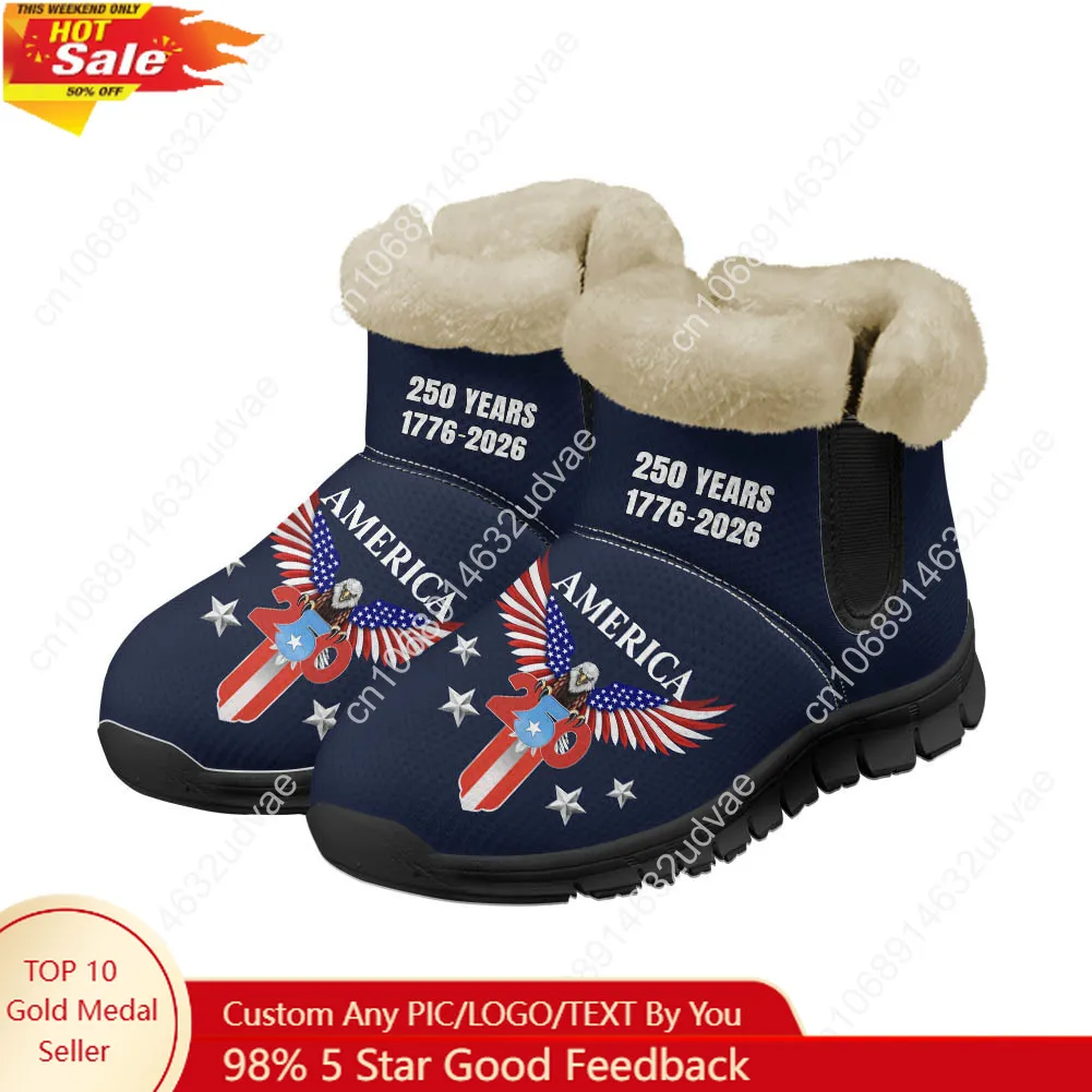 Women Shoes Sneakers - America 250th Anniversary 1776-2026 Plüschschuhe, Stiefel