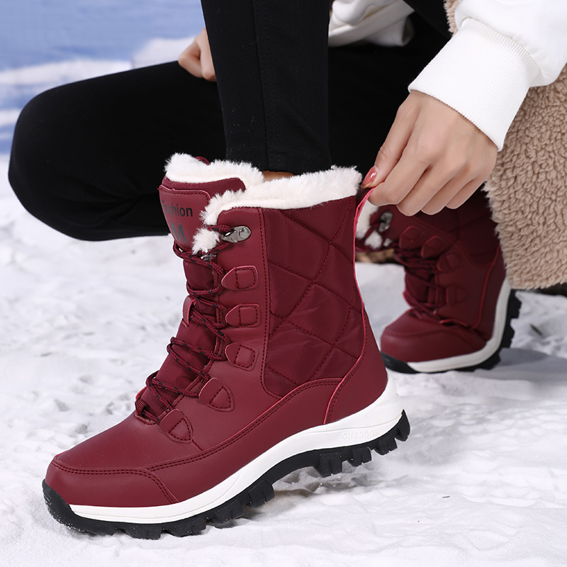 Women'S Shoes Hike - Winter Damen Schneestiefel Hohe Wasserdichte Knöchelstiefel