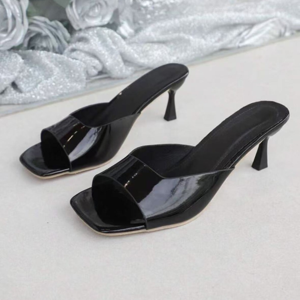 Strappy Heeled Sandals - Mode Fisch Mund Hausschuhe Sommer Komfort