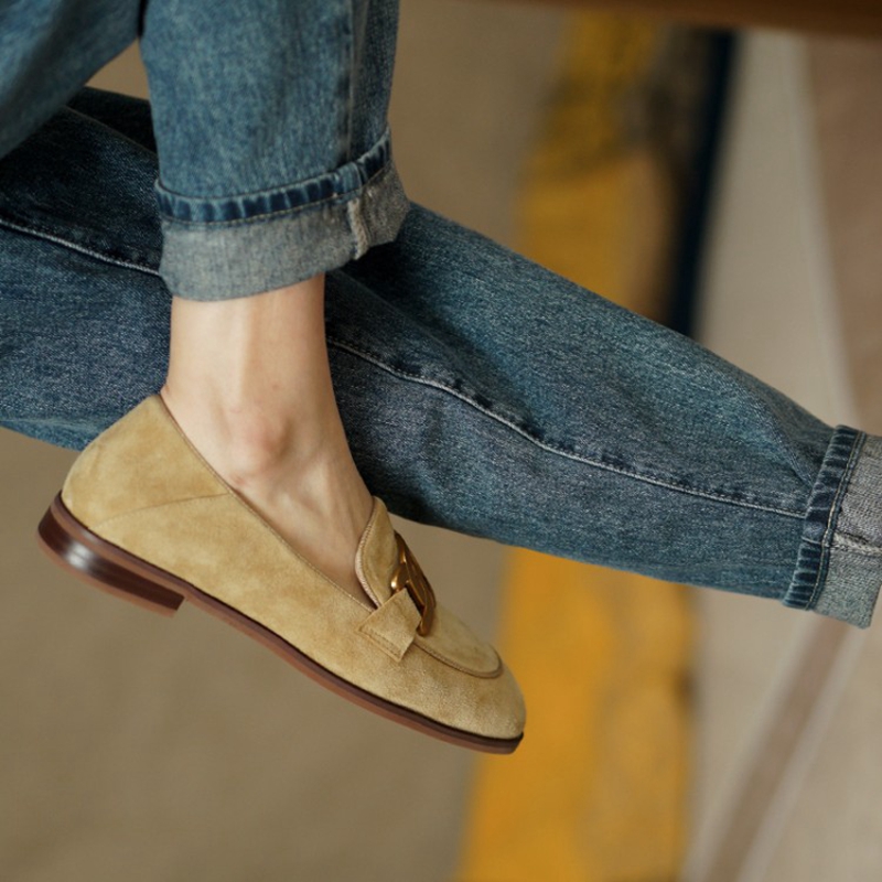 Wildleder Leder Frauen Loafers – Slingback Pumps Women Bewertung und Preis