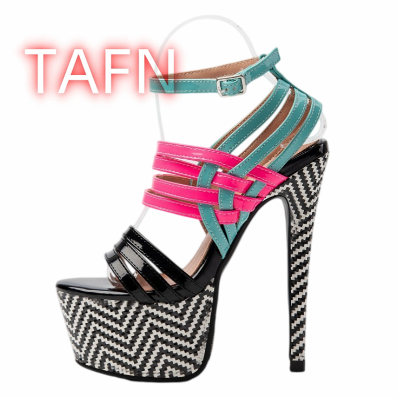 Mehrfarbige Riemchen-Absatzsch – Strappy Heeled Sandals Bewertung und Preis