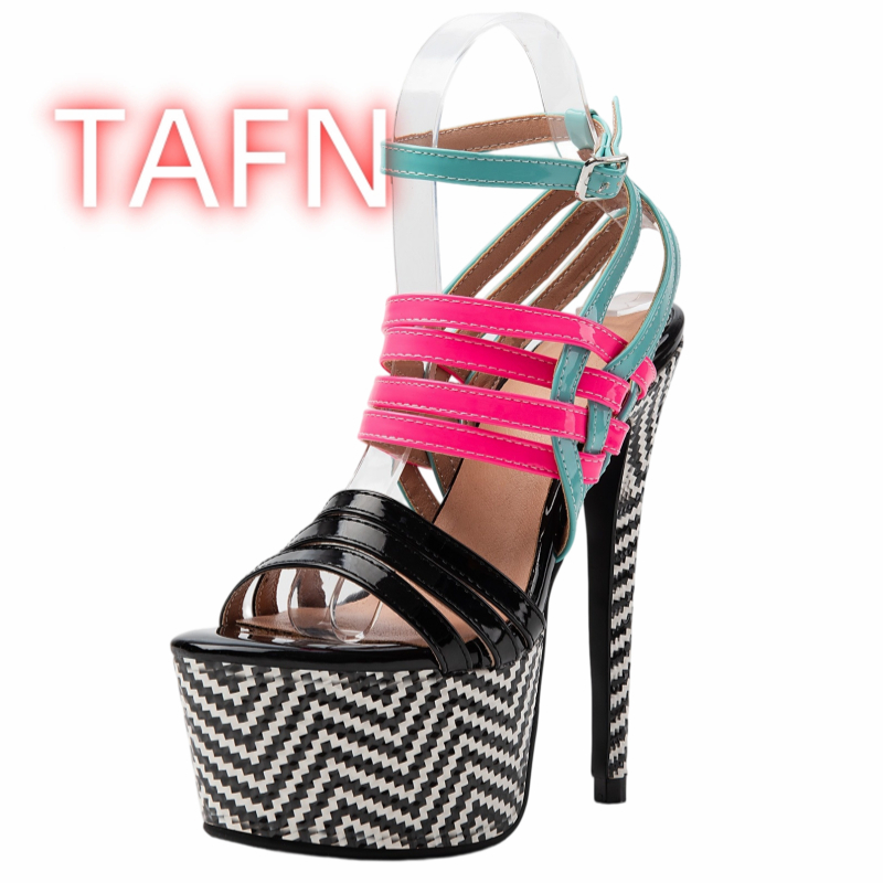 Mehrfarbige Riemchen-Absatzsch – Strappy Heeled Sandals Bewertung und Preis