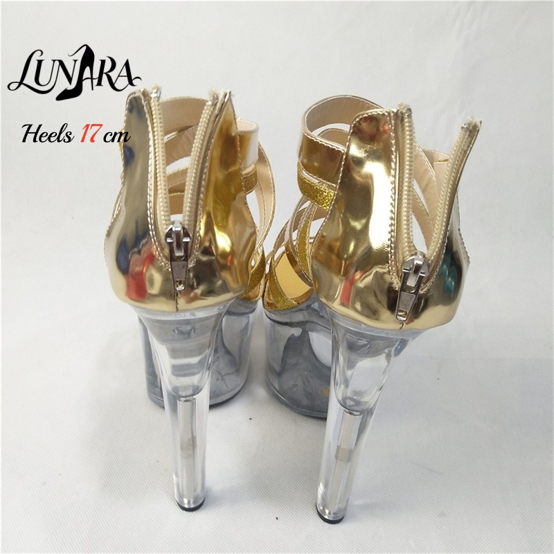 17cm/7 Zoll goldene Metallic-R – Strappy Heeled Sandals Bewertung und Preis