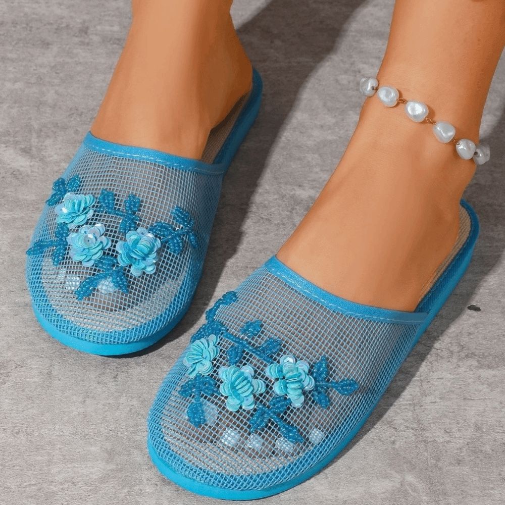 Lässige Blumenstickerei-Netz-S – Women'S Shoes For Flat Feet Bewertung und Preis