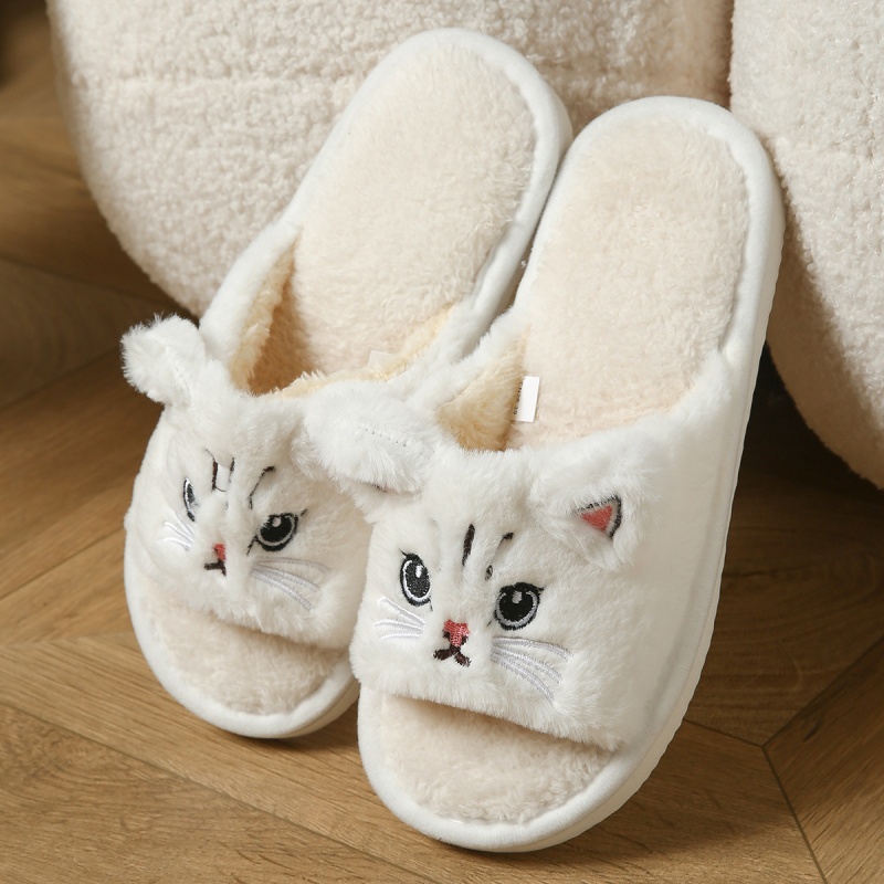 Niedliche Katzen-Plüsch-Flip-F – Women'S Shoes For Flat Feet Bewertung und Preis