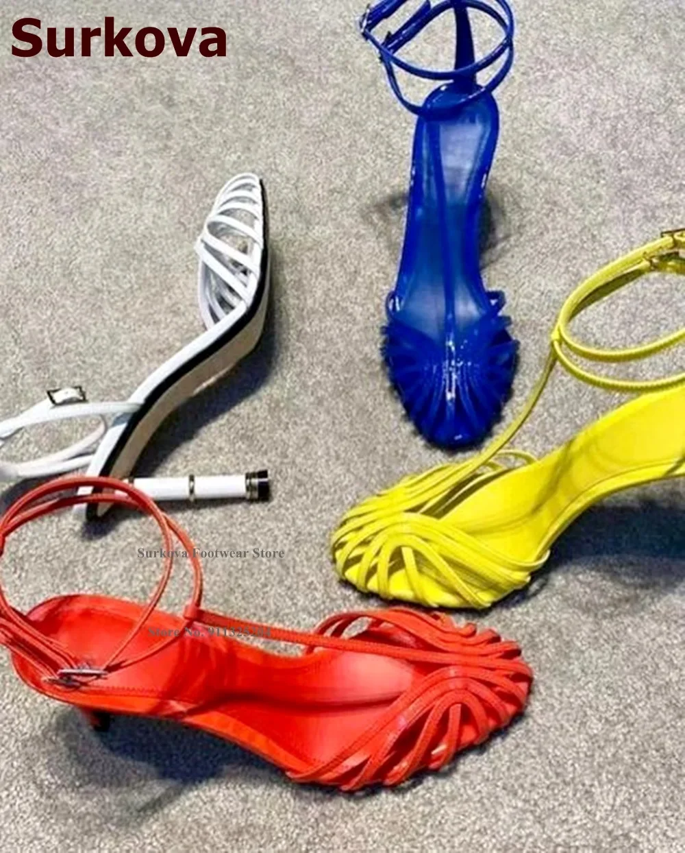 Surkova Matte Leder Dünne Riem – Strappy Heeled Sandals Bewertung und Preis