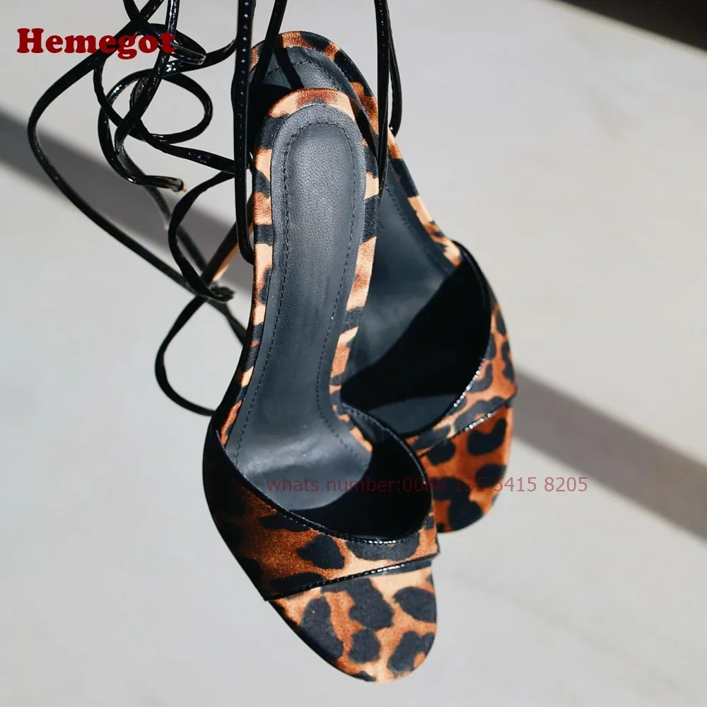 Leoparden-Schnür-Stiletto-Sand – Strappy Heeled Sandals Bewertung und Preis