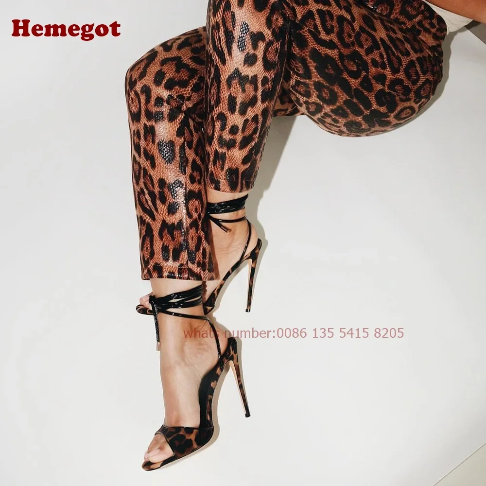 Leoparden-Schnür-Stiletto-Sand – Strappy Heeled Sandals Bewertung und Preis
